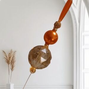 New/COGIC Elegant Orange and Gold Beaded Hatpin